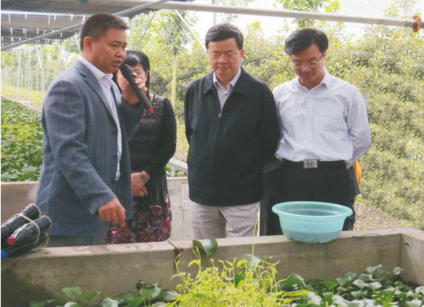 曾任湖北省人民政府副省長(cháng)，民盟中央常委、湖北省主委，省科協(xié)主席郭生練視察萊克集團
